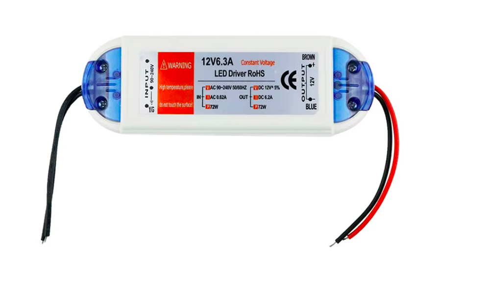 Fuente de alimentación para  plástica LED, DC12V/60W/5A